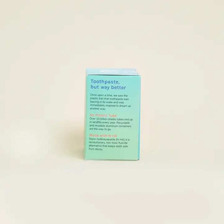 all natural Huppy Toothpaste Tablets - Peppermint side cover