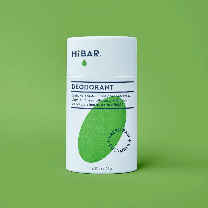 organic HiBAR Fresh Rain + Cucumber Deodorant front