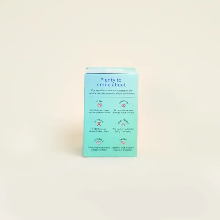 all natural Huppy Toothpaste Tablets - Peppermint front cover