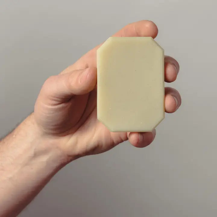 Natural Mechanic's hand Soap with grit in hand