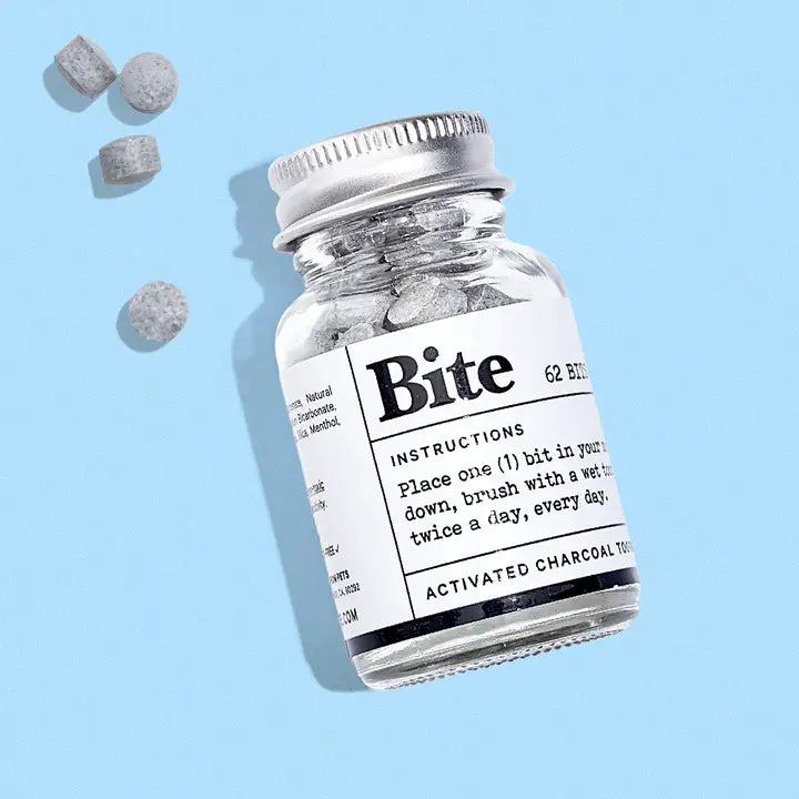 Bite natural toothpaste tablets with active charcoal